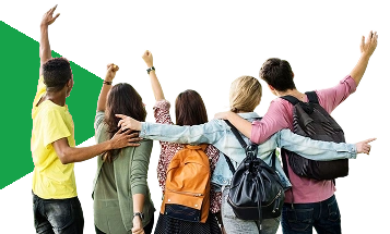 Happy-Students-with-arrow-BG-element